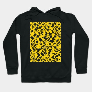 Electronic Musician Synthesizer Pattern Yellow Hoodie